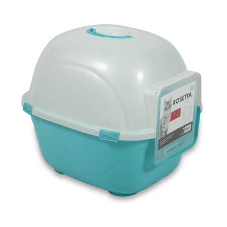 M-PETS Rosetta Cat Litter Box Blue M