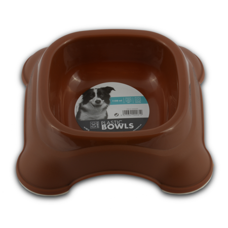 M-PETS Plastic Single Bowl Brown 1150ml