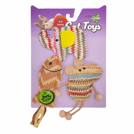 FOFOS Interactive Chic 1 Cat Toy 3pk