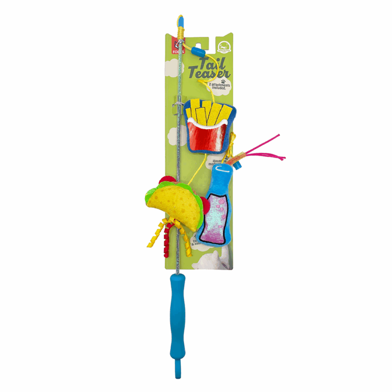 FOFOS Replaceable Hungry Kittens Cat Wand Cat Toy