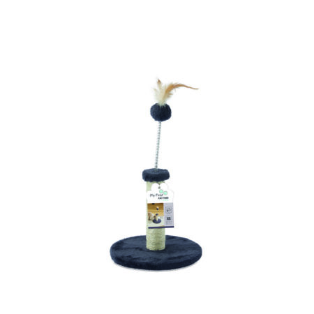 M-PETS My First Cat Tree Feather Dark Gery