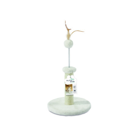 M-PETS My First Cat Tree Feather White