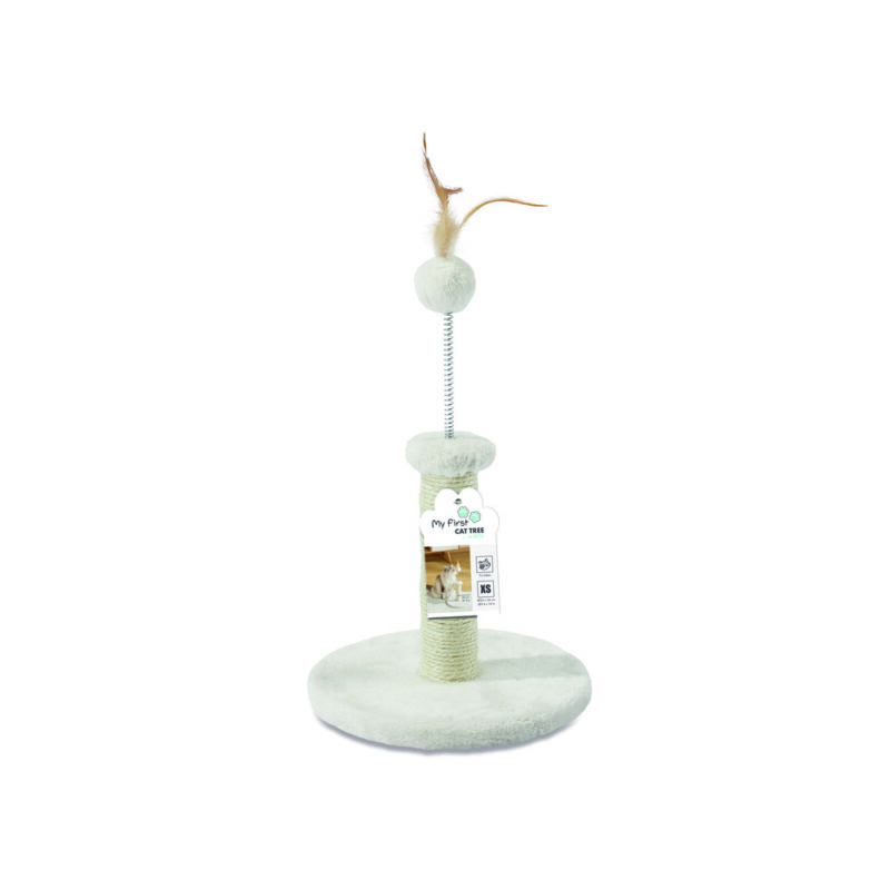 M-PETS My First Cat Tree Feather White