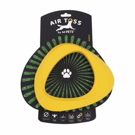 M-PETS Air Toss Mobius Yellow Dog Toy