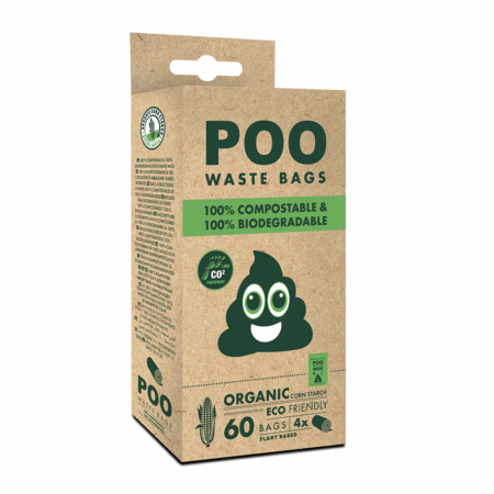 M-PETS Poo Eco Friendly Waste Bags 100% Compostable 100% Biodegradable Unscented 60 pcs